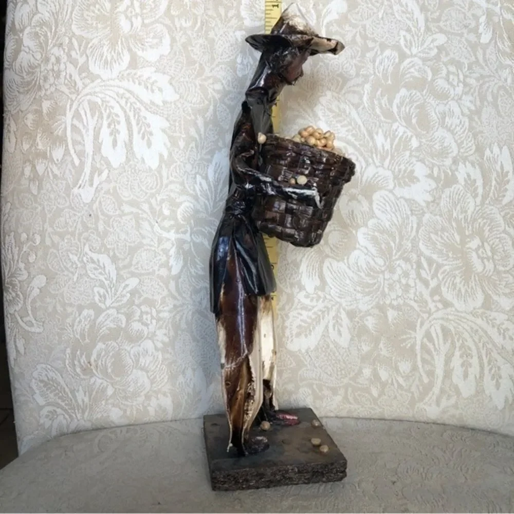 Mexican folk art paper machete old man‎ figurine Hispanic Latin handmade